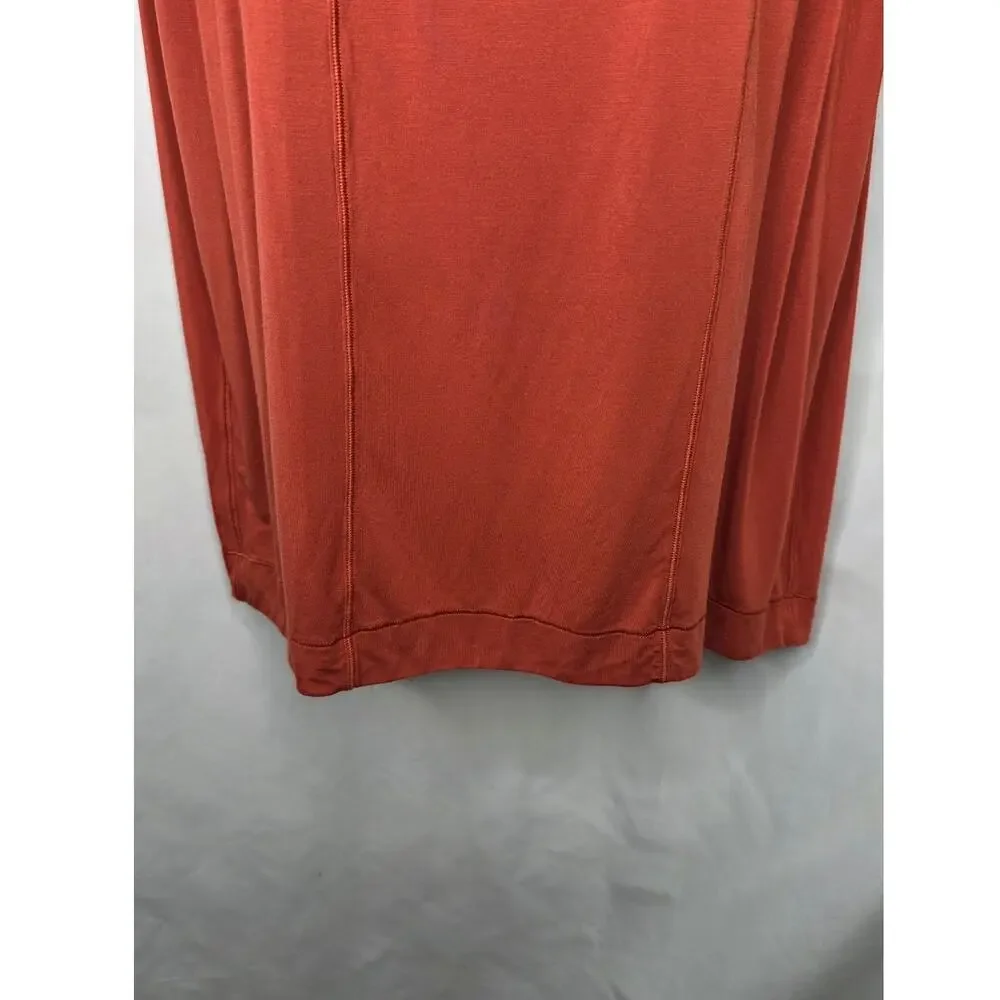 lululemon Modal Pleated Shoulder Tank Top W1DJMS Orange Sleeveless Yoga Studio